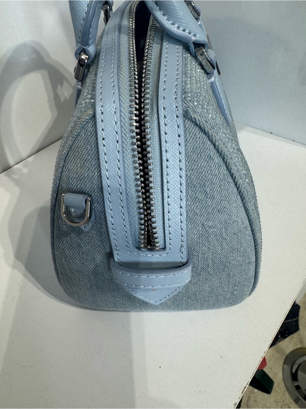 kate spade Madison denim Blue Structured Top-Handle Crossbody Bag - Picture 3 of 6